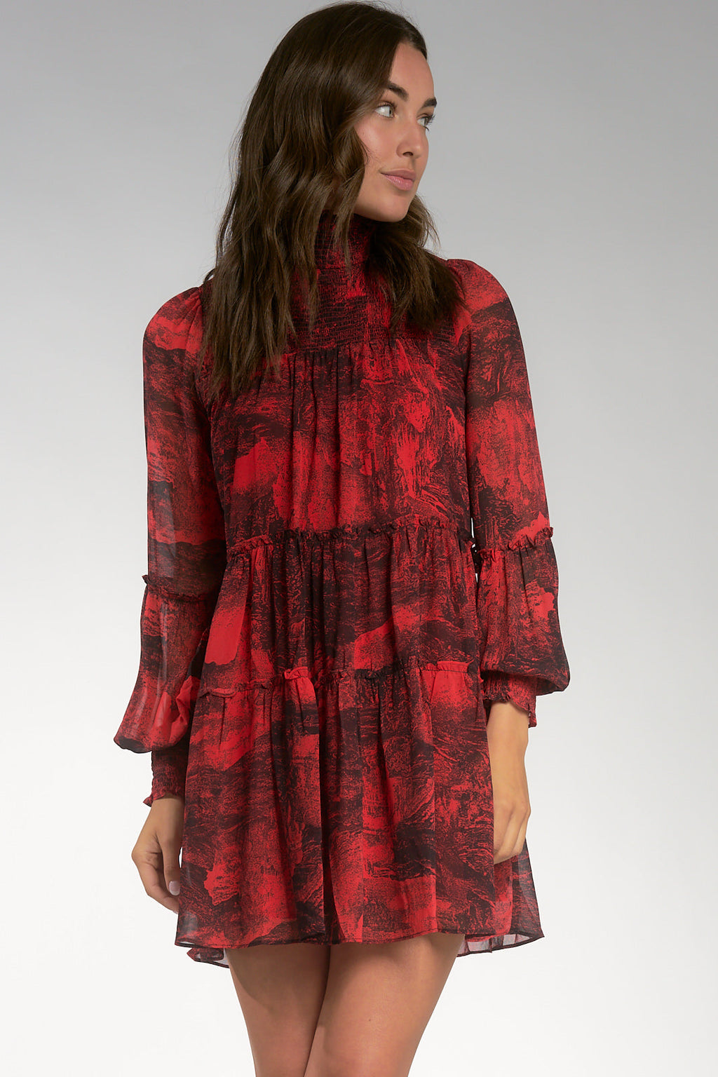 Mock neck dress