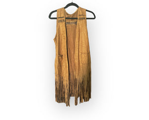 Brown Fringes Waistcoat