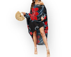 Asymmetrical Floral Kaftan