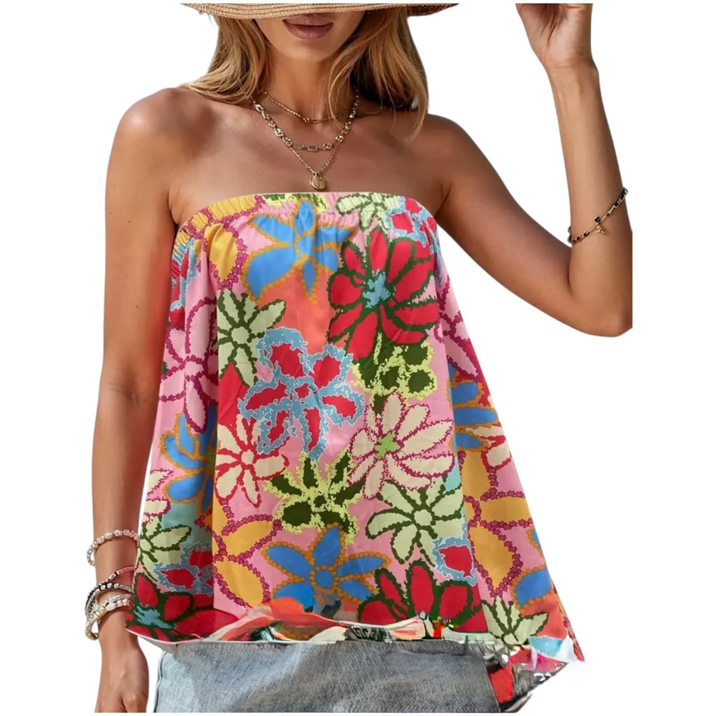 Beli Floral Print Off-Shoulder Blouse