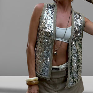 Belu Glittery Sequin Vest