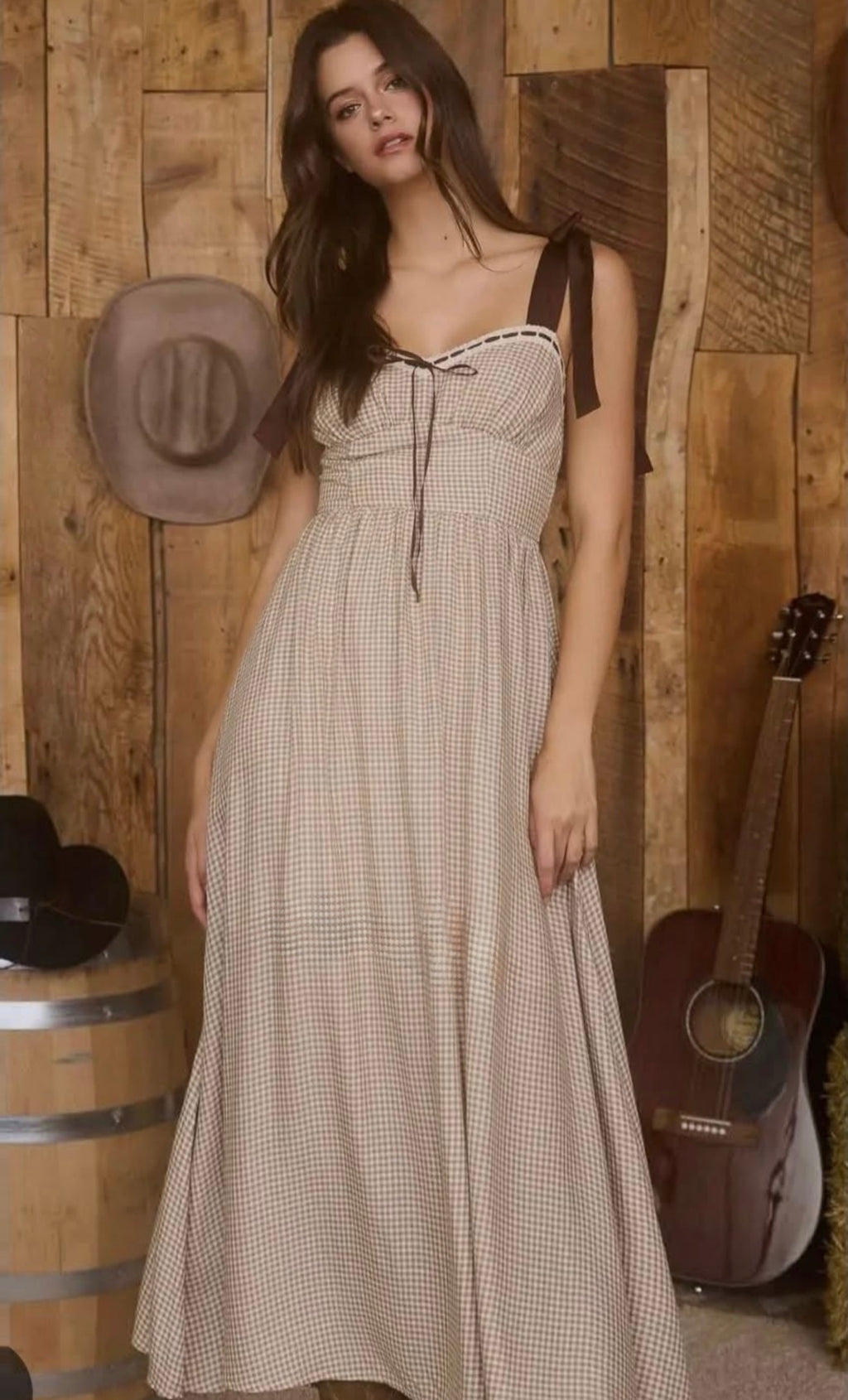Nashville  GINGHAM MIDI DRESS