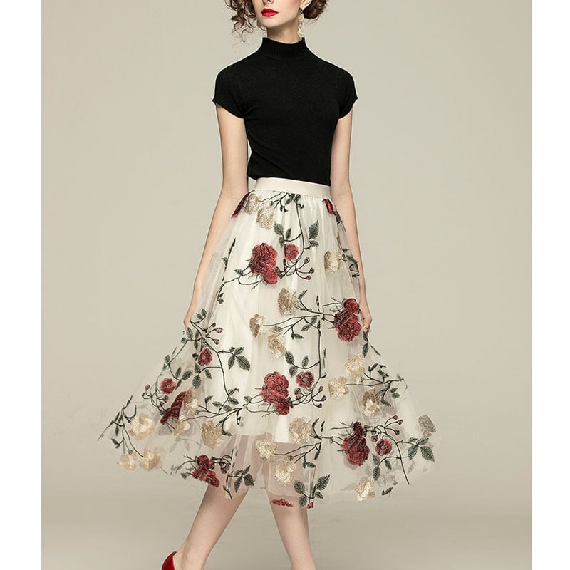 Bellisima Tulle Midi Skirt