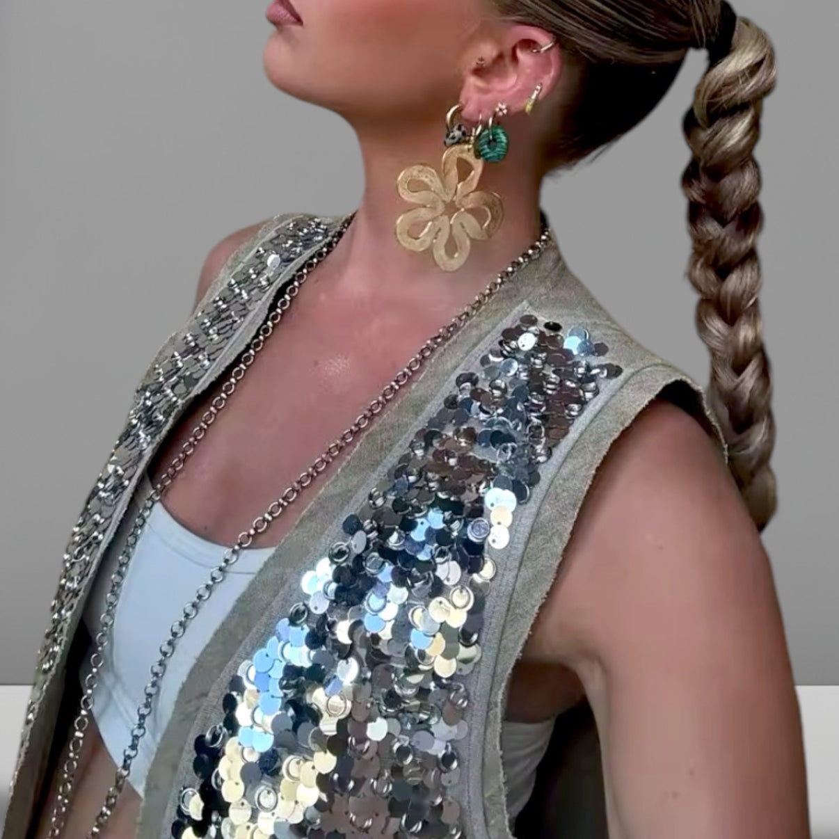 Belu Glittery Sequin Vest