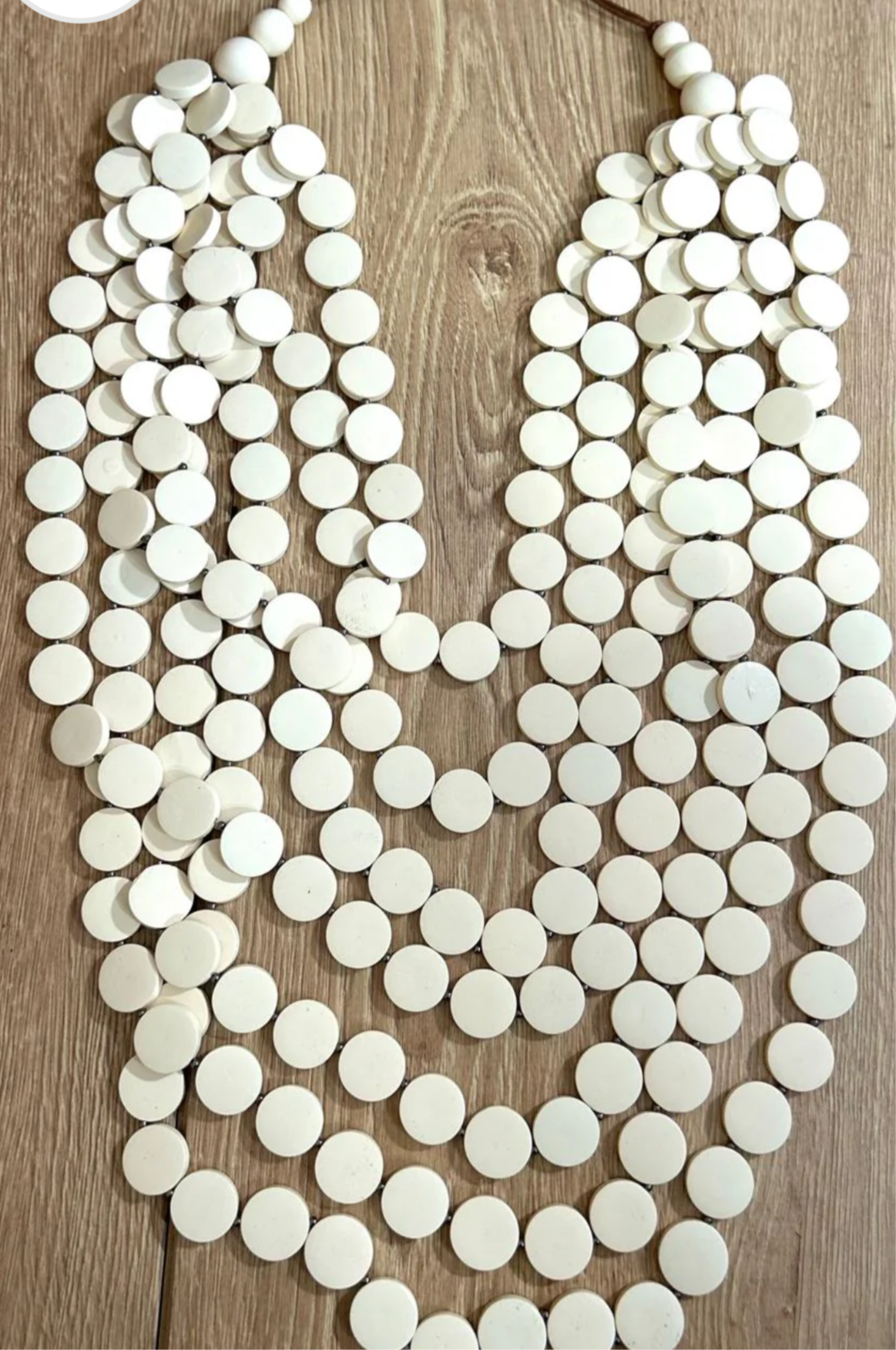 Wooden Bead Statement Necklace