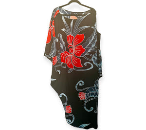 Asymmetrical Floral Kaftan