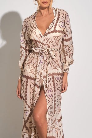 CABOS PRINT LONG KIMONO