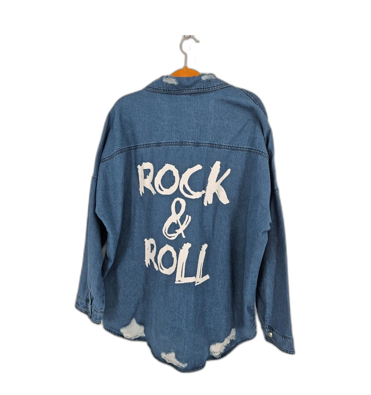 Elan Rock & Roll Women's Distressed Denim Jacket