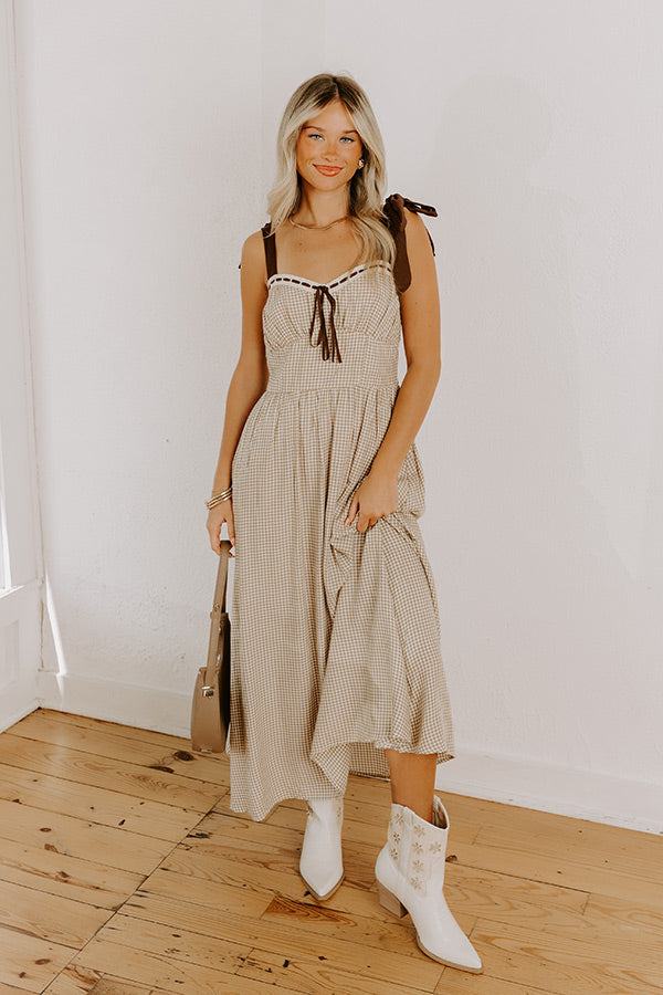 Nashville  GINGHAM MIDI DRESS