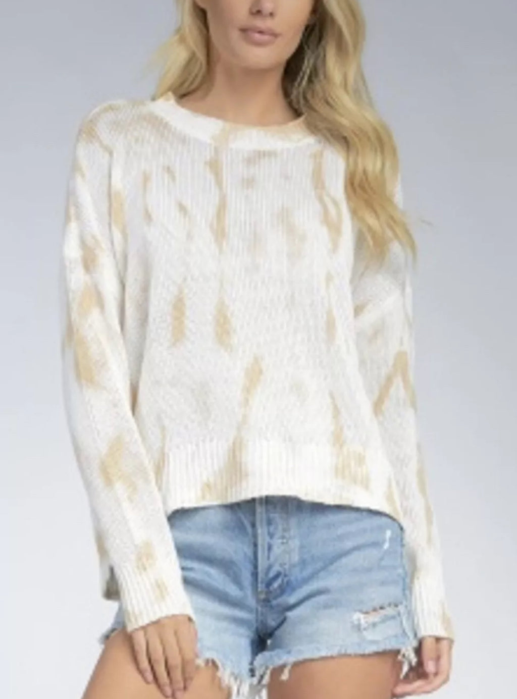 Latte Tie Dye Sweater