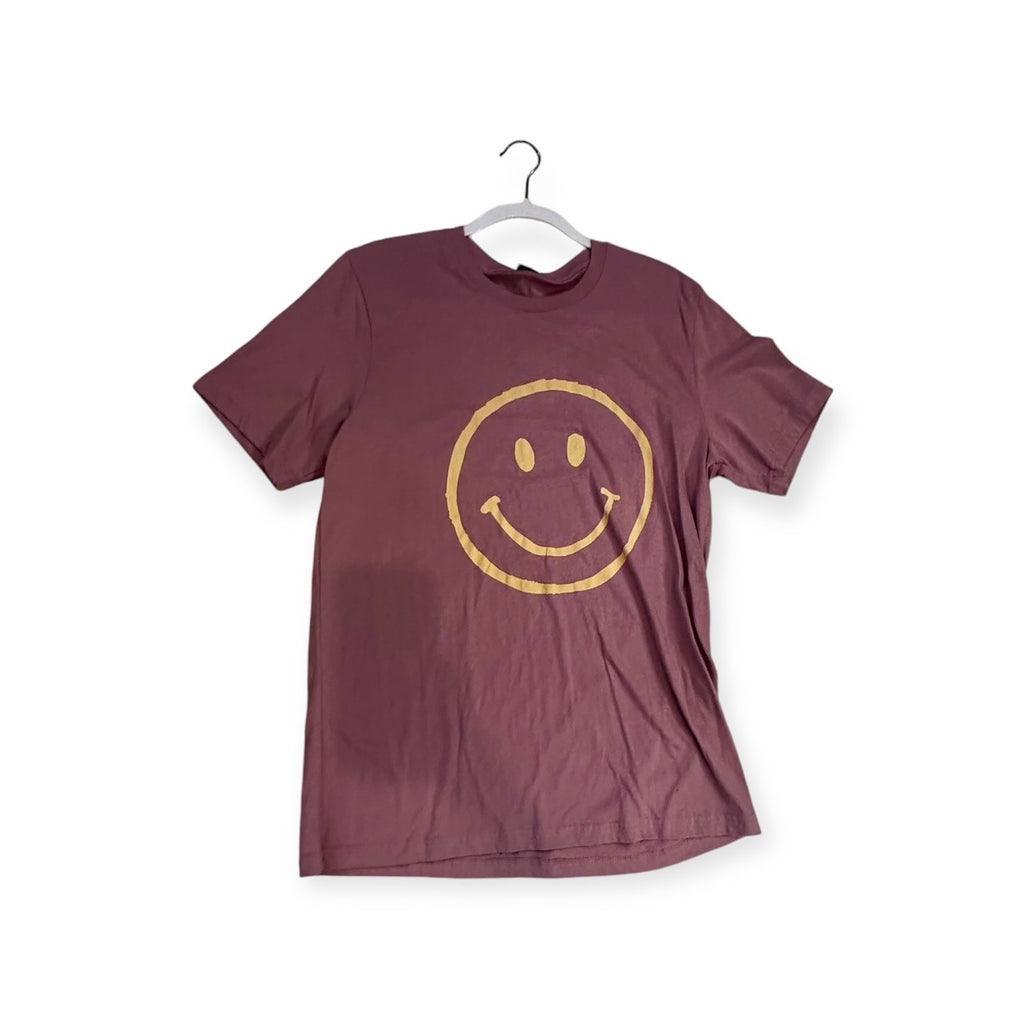 Oversized Smiley Face Sleeve Tee