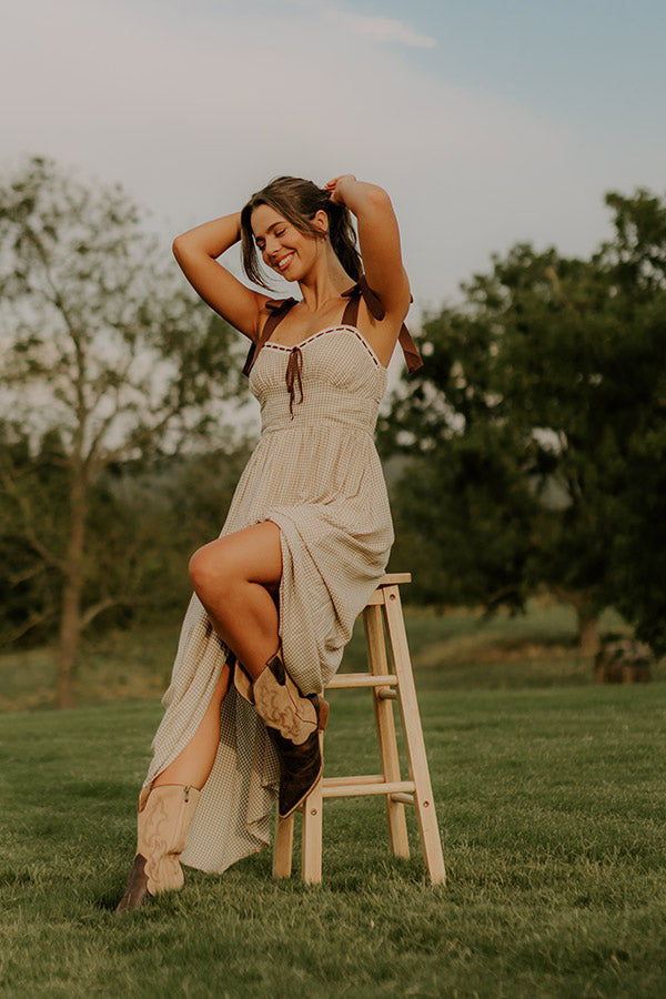 Nashville  GINGHAM MIDI DRESS
