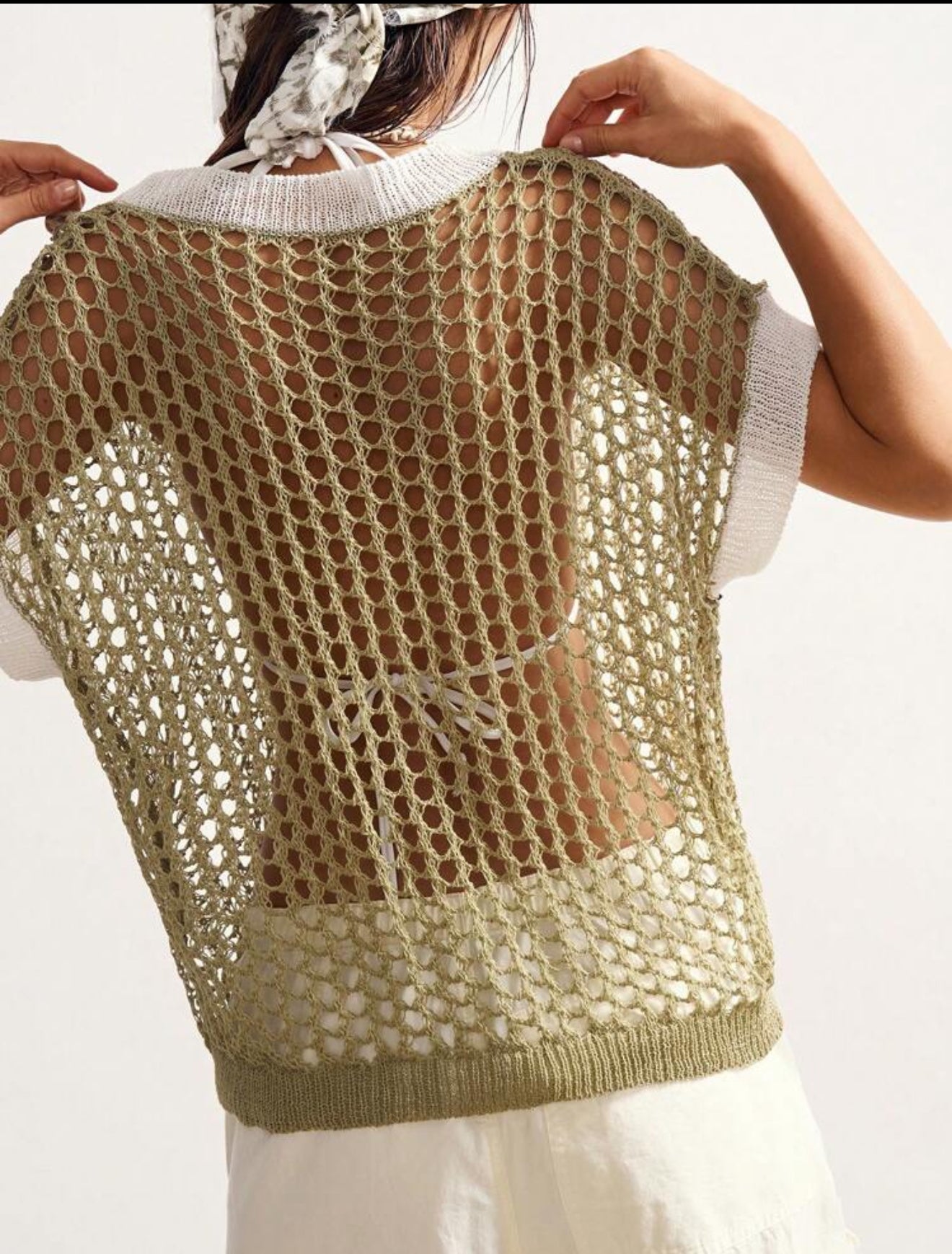 Bella hollow out knit blouse