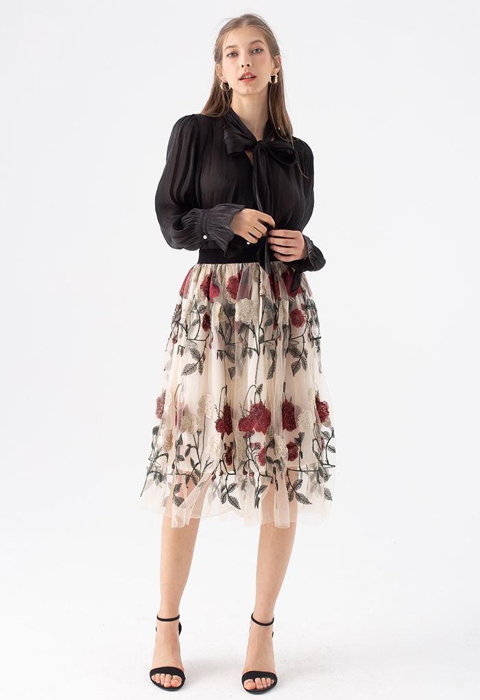 Bellisima Tulle Midi Skirt