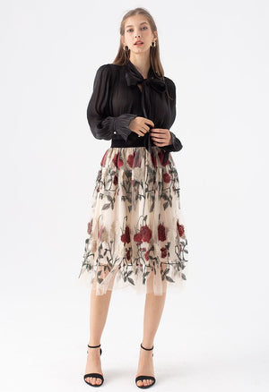 Bellisima Tulle Midi Skirt