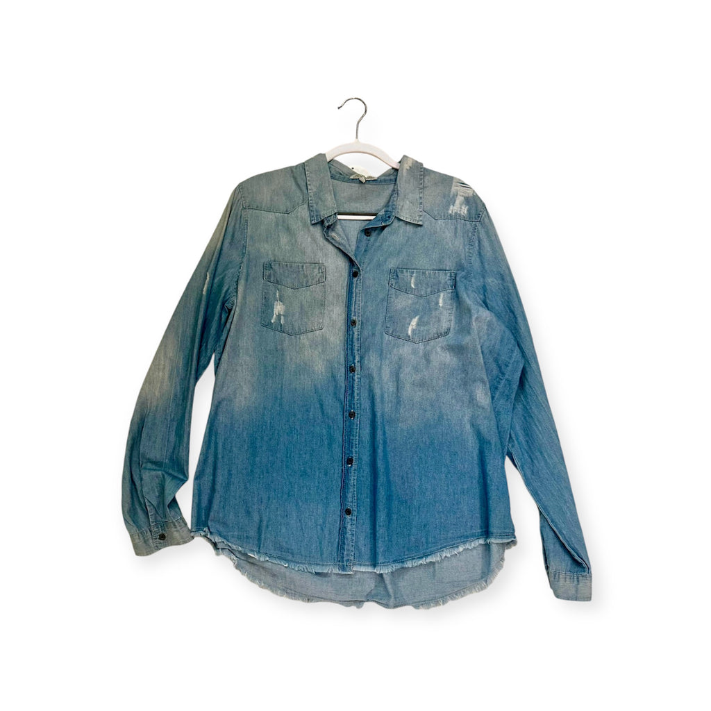 Oversized Denim Chambray Shirt