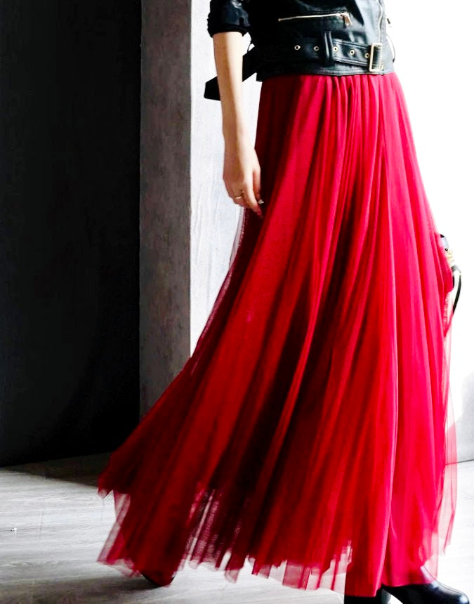 TULLE SHEER SKIRT