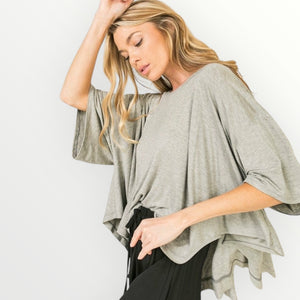 RELAXED FIT GREY TOP