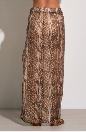 Elan Long Printed Skirt