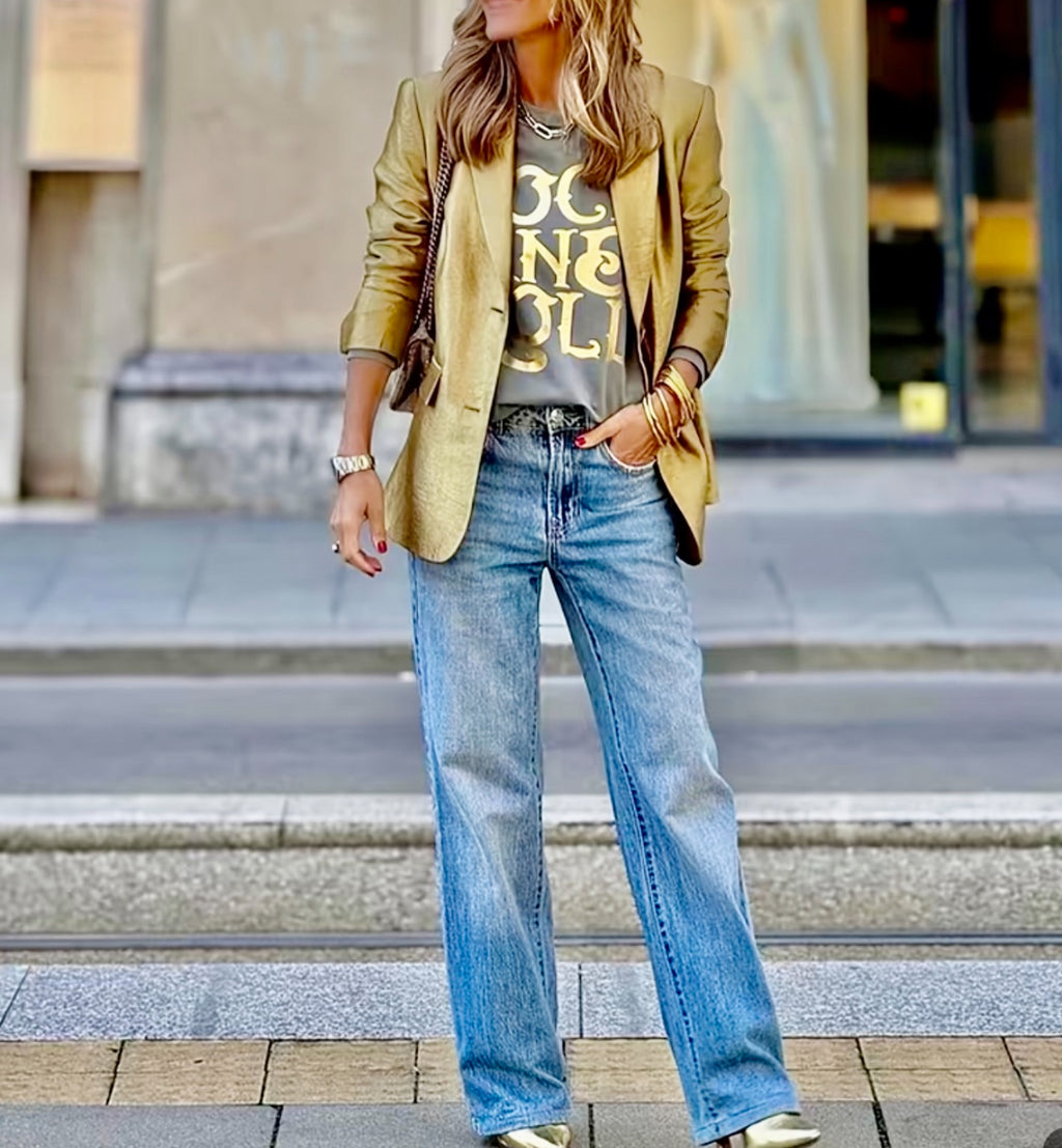 Sahara Long Gold Color Jacket