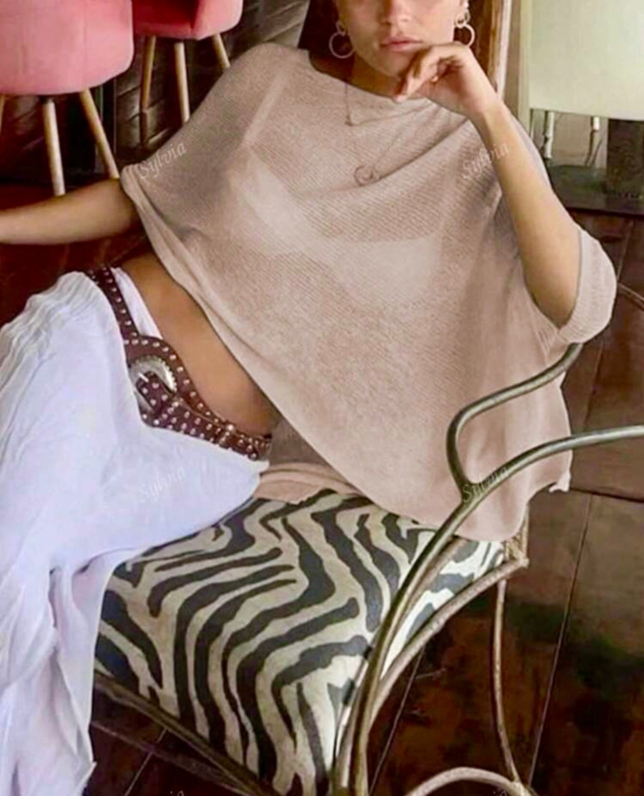 Batwing Sleeve Knit
 Top