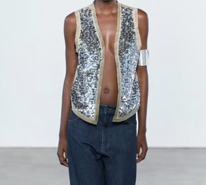 Belu Glittery Sequin Vest