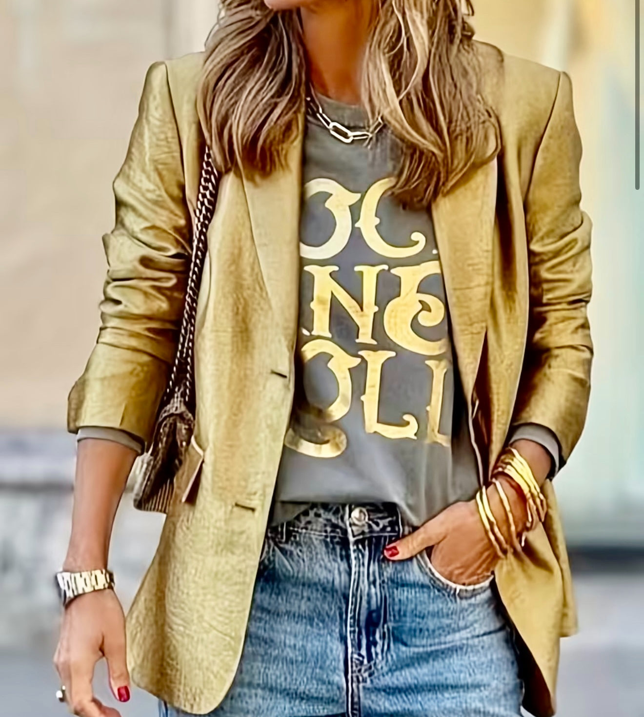 Sahara Long Gold Color Jacket