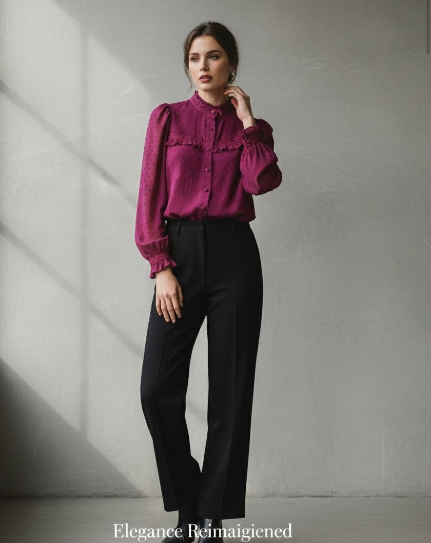 Bionda Ruffle Button-Down Shirt