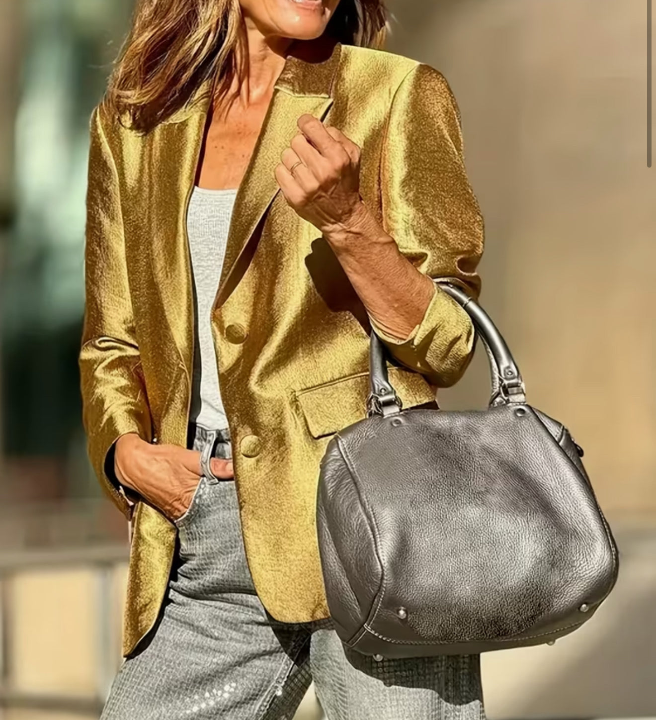 Sahara Long Gold Color Jacket