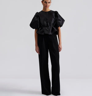 CLEO POUF SLEEVE BLOUSE BLACK