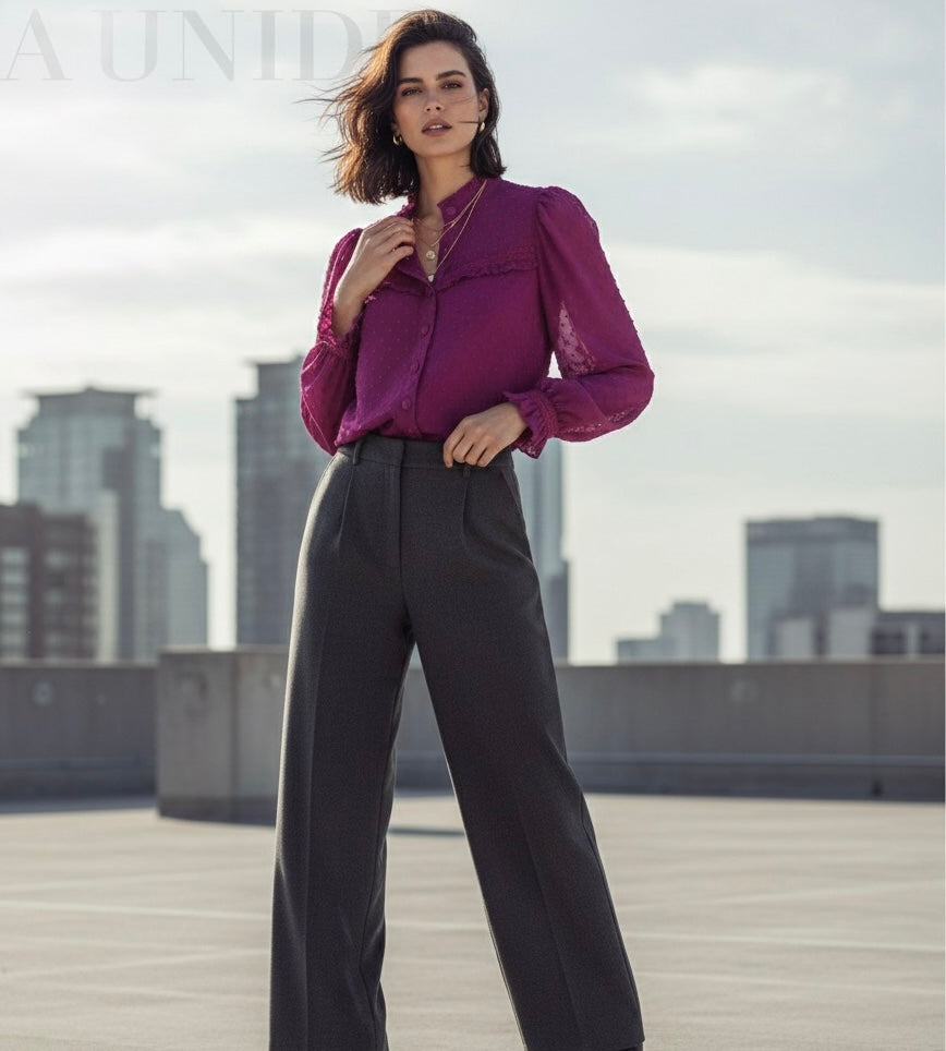 Bionda Ruffle Button-Down Shirt