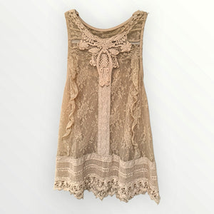 Lace Sleeveless Blouse