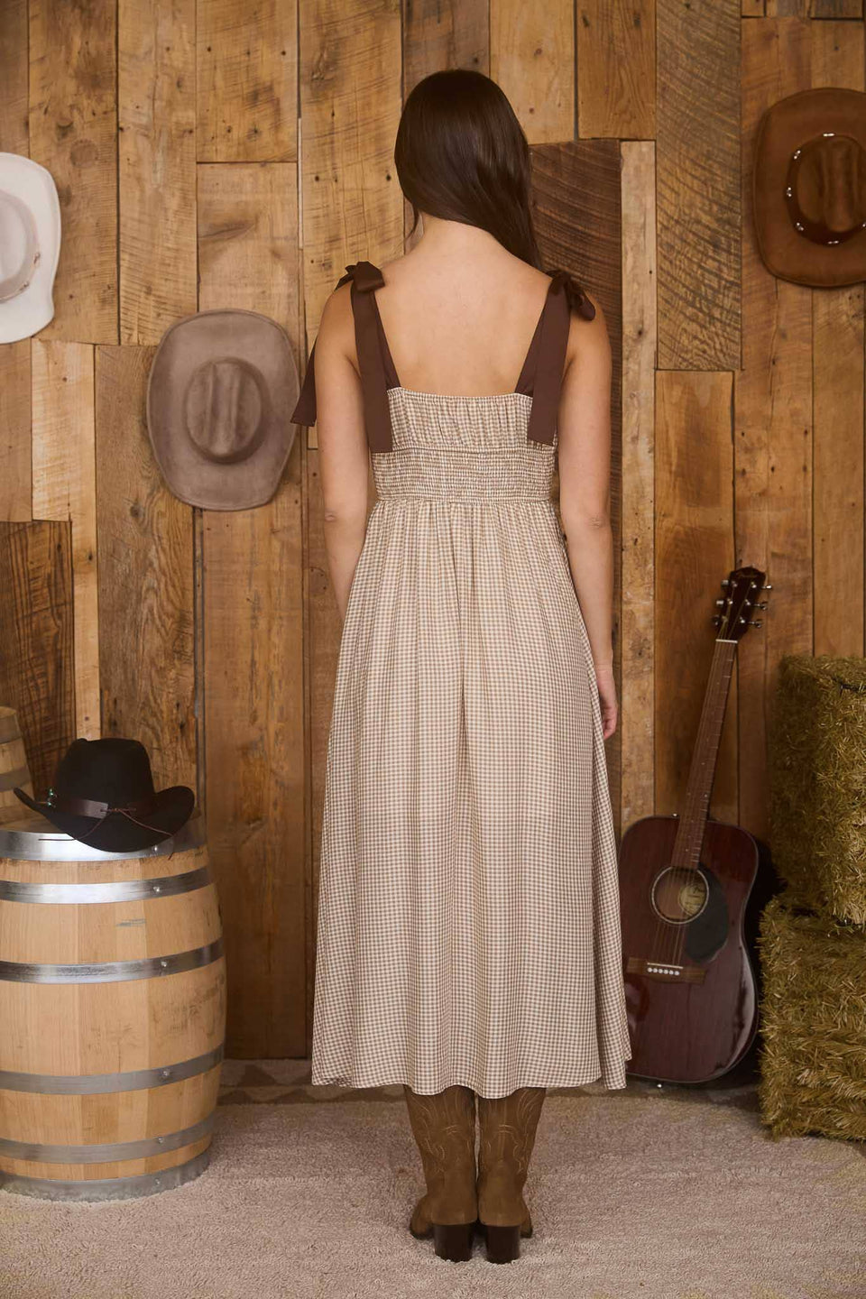 Nashville  GINGHAM MIDI DRESS