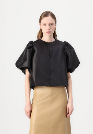 CLEO POUF SLEEVE BLOUSE BLACK