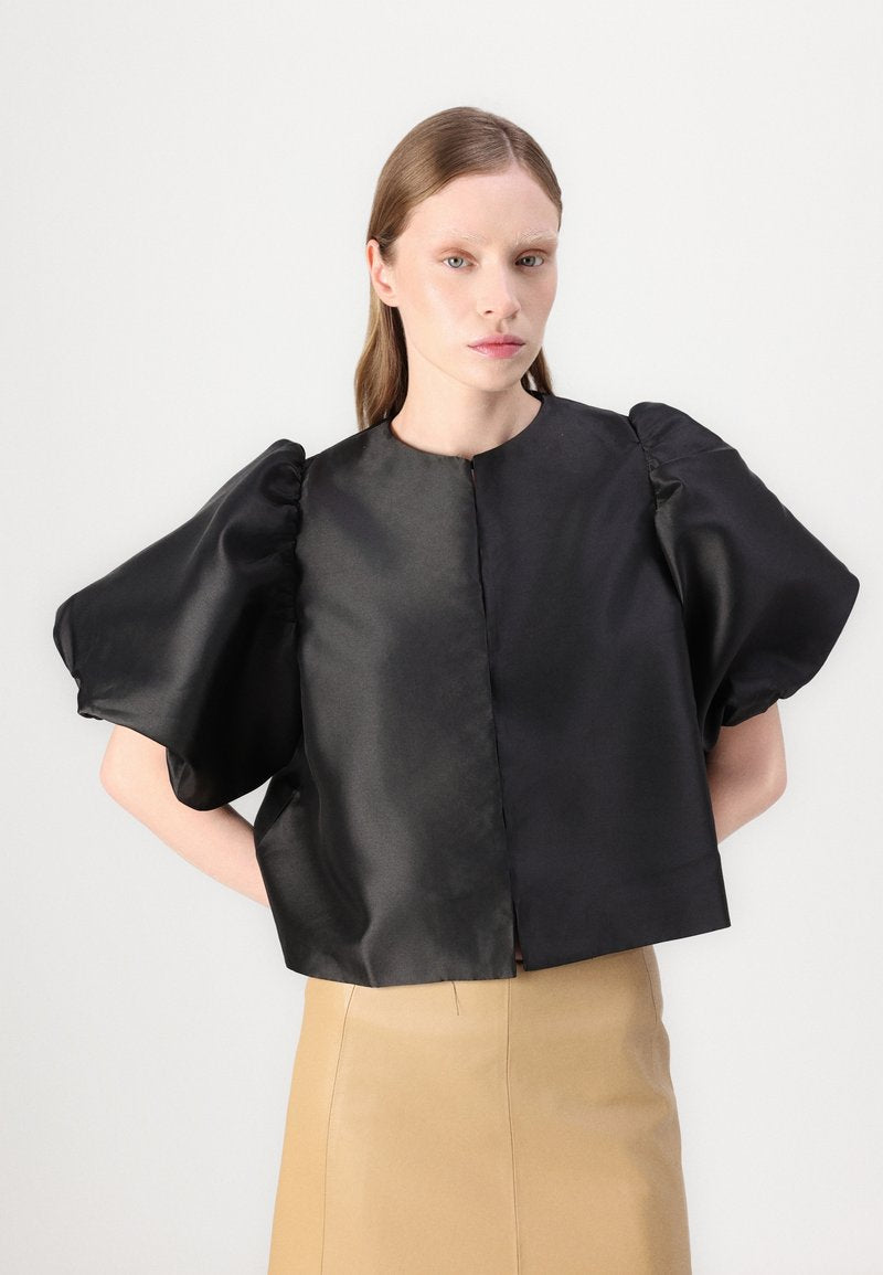 CLEO POUF SLEEVE BLOUSE BLACK